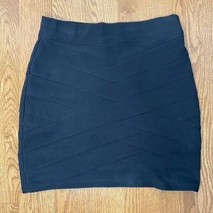 Black mini skirt
